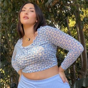 Lisa Says Gah x KJP Lana Y2K Flower Top